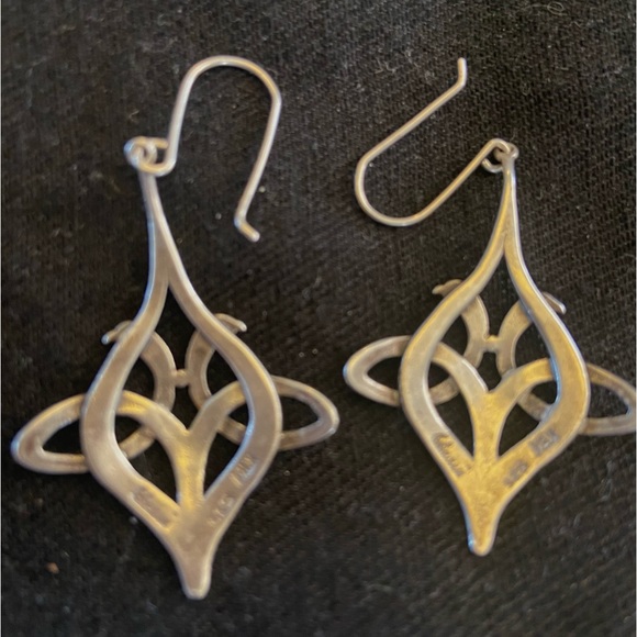 Beautiful silver earrings stamped 925 Mexico and signed Gheau - Picture 2 of 2